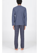 Pigiama senza polsini, in confortevole jacquard pantaloni fantasia scozzese jeans Scoz.jeans Julipet