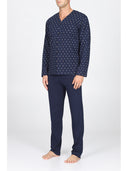 Pigiama cardigan, in traspirante jersey di puro cotone s/z