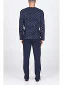 Pigiama cardigan, in traspirante jersey di puro cotone s/z