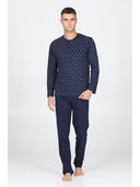 Pigiama serafino, in traspirante jersey di puro cotone s/z