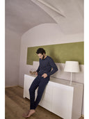 Pigiama serafino, in traspirante jersey di puro cotone s/z