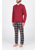 Pigiama serafino con pantalone in flanella  fantasia scozzese color Scoz.color Julipet