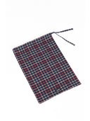 Pigiama cardigan in calda flanella scozzese rosso, con sacchetto porta pigiama Scozz.ross Julipet
