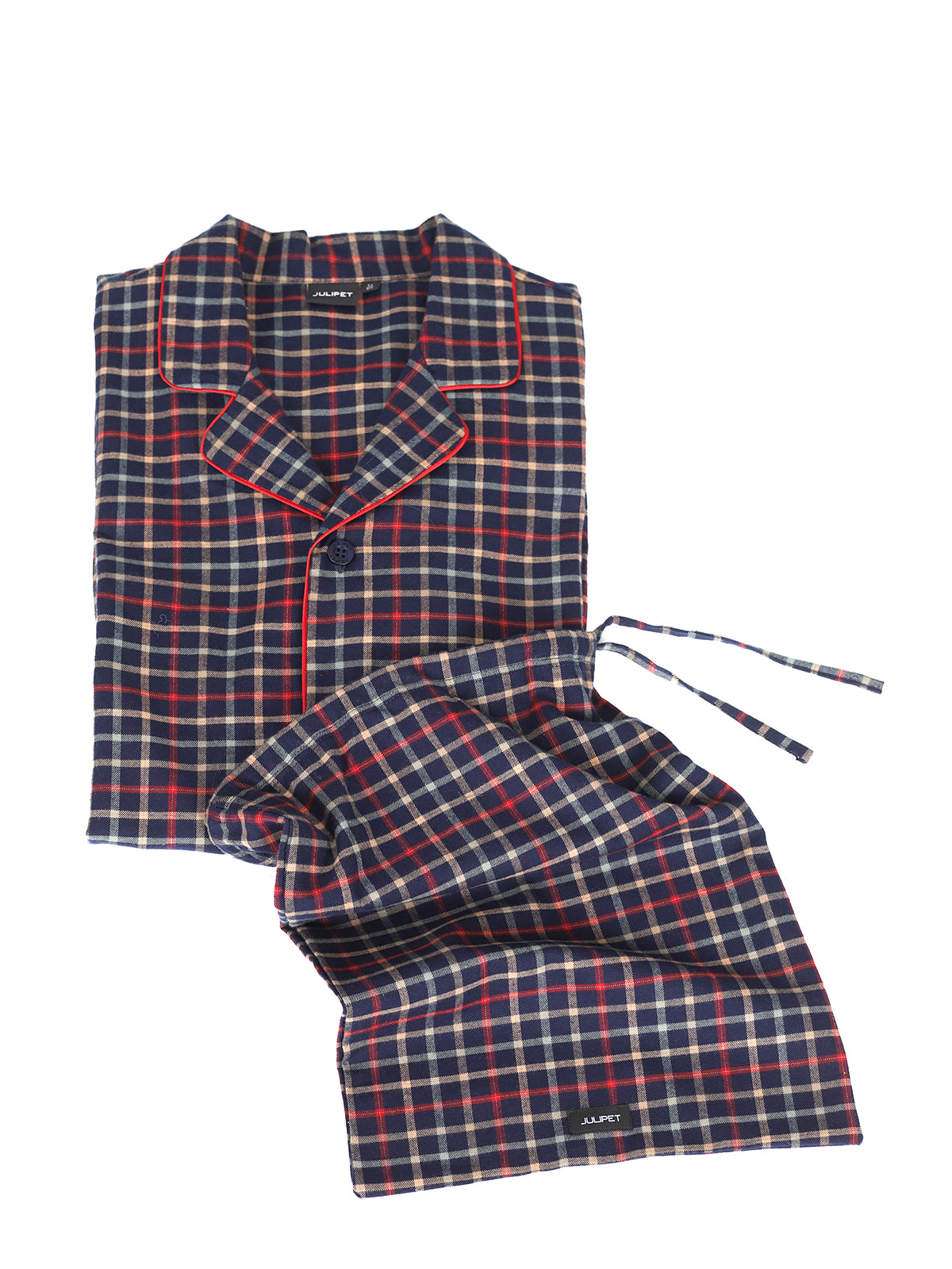 Marca Home+ Pigiama In Flanella Da Uomo Pajamas Cardigan In Warm