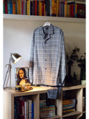 Pigiama cardigan in calda flanella di puro cotone scozzese grigio Scozz.grig Julipet