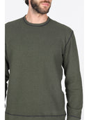 Pigiama girocollo con maglia double face due colori: verde/blu o moro/grigio Verde/blu Julipet