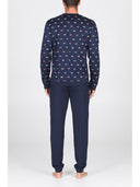 Pigiama in leggerissimo jersey 100% cotone con polsini, fantasia "music"