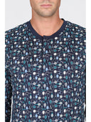 Pigiama in leggerissimo jersey 100% cotone con polsini, fantasia "tennis"