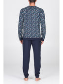 Pigiama in leggerissimo jersey 100% cotone con polsini, fantasia "tennis"