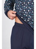 Pigiama in leggerissimo jersey 100% cotone con polsini, fantasia "tennis"