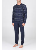 Pigiama in leggerissimo jersey 100% cotone con polsini, fantasia "tennis"
