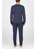 Pigiama in leggerissimo jersey 100% cotone con polsini, fantasia "tennis"