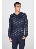 Pigiama in leggerissimo jersey 100% cotone con polsini, fantasia "tennis"
