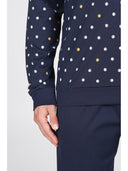 Pigiama in leggerissimo jersey 100% cotone con polsini, fantasia "tennis"