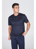 Pigiama 3 pezzi serafino in setoso puro cotone mercerizzato fantasia