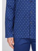 Raffinato e setoso pigiama cardigan, disegno a rombi