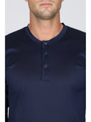 Pigiama serafino in puro cotone mercerizzato, dalla mano setosa in fantasia "pesci blu"