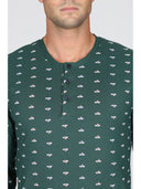 Pigiama fantasia "sneakers" in traspirante puro cotone con filato doppia torsione