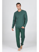 Pigiama fantasia "sneakers" in traspirante puro cotone con filato doppia torsione