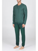 Pigiama fantasia "sneakers" in traspirante puro cotone con filato doppia torsione