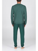 Pigiama fantasia "sneakers" in traspirante puro cotone con filato doppia torsione