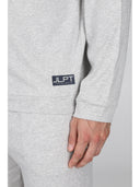 Pigiama girocollo melange, in traspirante jersey di puro cotone s/z