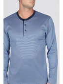 Pigiama in pregiato 100% filoscozia blu