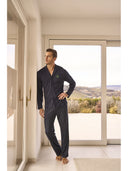 Pigiama cardigan in morbido modal, ispirazione tennis