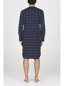 Camicia da notte in morbido interlock di puro cotone a quadri