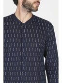 Camicia da notte in morbido interlock 100% cotone, con disegno fantasia