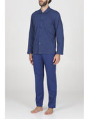 Pigiama cardigan, in caldo interlock di puro cotone fantasia