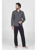 Pigiama cardigan, in confortevole jacquard in fantasia