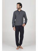 Pigiama serafino, in confortevole jacquard in fantasia