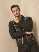 Pigiama cardigan in confortevole jacquard di cotone