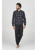 Pigiama serafino in confortevole jacquard di cotone