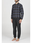Pigiama serafino in confortevole jacquard di cotone