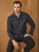 Pigiama cardigan in calda flanella di puro cotone