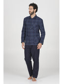 Pigiama cardigan in calda flanella di puro cotone