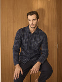 Pigiama cardigan in calda flanella di puro cotone