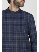 Camicia da notte in calda flanella di puro cotone scozzese
