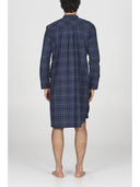 Camicia da notte in calda flanella di puro cotone scozzese