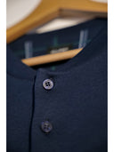 Pigiama serafino con pantalone in flanella fantasia scozzese blu