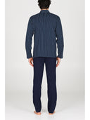 Pigiama cardigan in caldo interlock di puro cotone Rigato Julipet