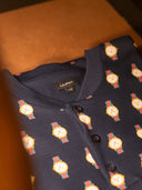 Pigiama serafino Artist Edition, in caldo interlock di puro cotone Watch Julipet
