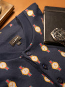 Pigiama serafino Artist Edition, in caldo interlock di puro cotone Watch Julipet