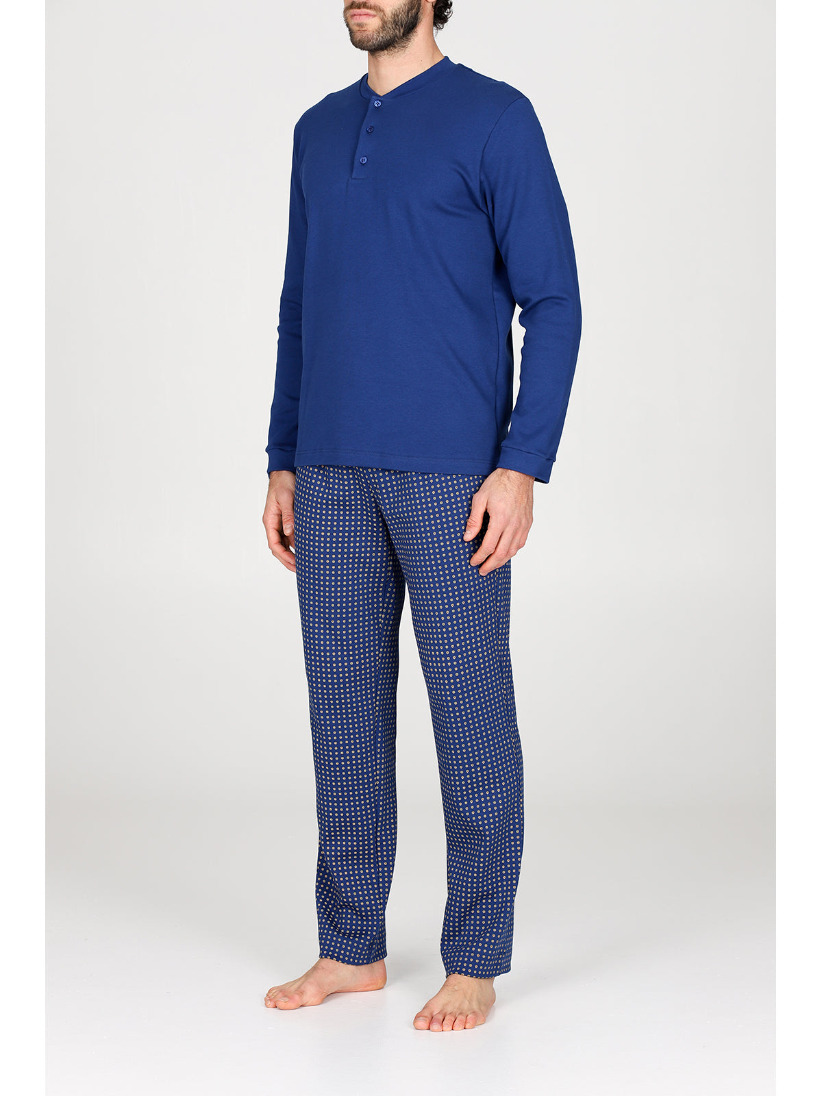 Pigiama Corto Serafino Cotone Leggero E Tela Di Cotone - Foto 14