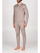 Pigiama in double jersey seta e cotone Beige Julipet