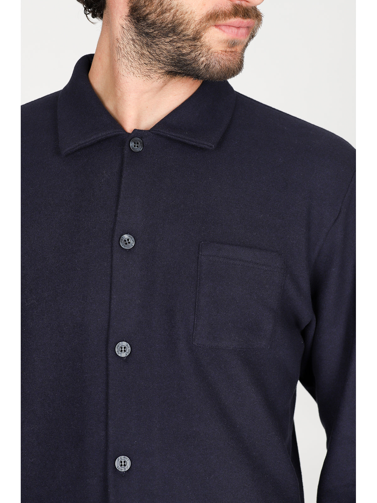 Julipet Pigiama cardigan in confortevole jacquard di cotone