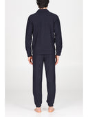 Pigiama cardigan in confortevole jacquard di cotone Scoz.rosso Julipet