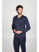 Pigiama a cardigan in pregiato cotone mercerizzato in fantasia "bussola" Bussola Julipet
